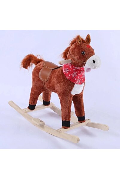 Toybox Rocking Rider Plush Stuffed Rocking Horse Toddler Ride On Toy For Kids, Small Size