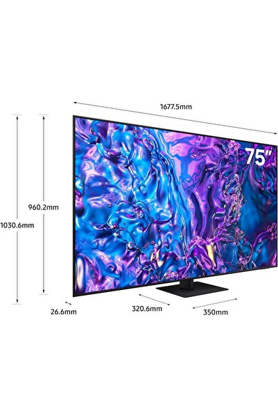 Samsung Smart TV, Big TV, QLED, Q70D, 75 ", 2024,100% Color Volume with Quantum Dot,4K AI Upscaling