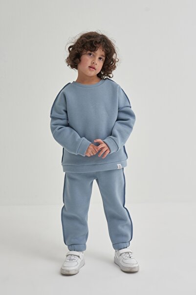 EBU Prive Унісекс дитячий комплект з флісовою підкладкою, синій