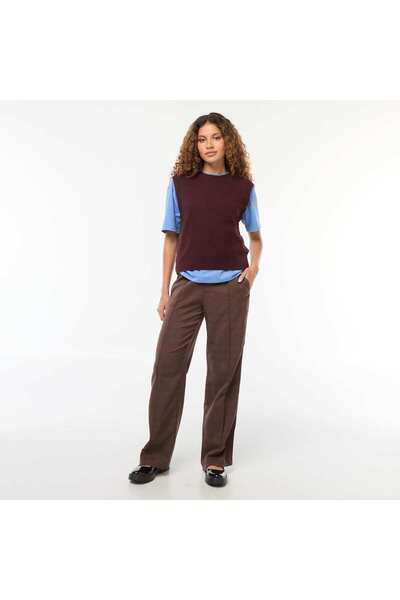 KIABI Knitted gilet RED