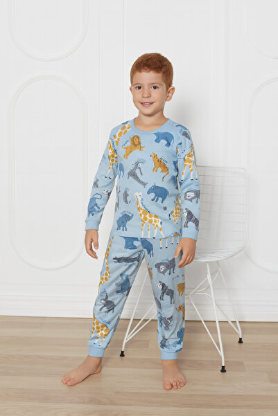 ESİLA KİDS Set de pijamale pentru băieți Set cu mâneci lungi imprimate 3-7 ani