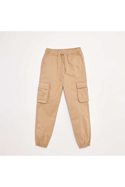 KIABI Stretchy multi-pocket trousers BEIGE
