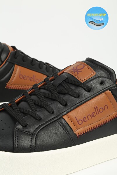 Benetton Men's Black and White Sports Shoes Imported Bni-12113