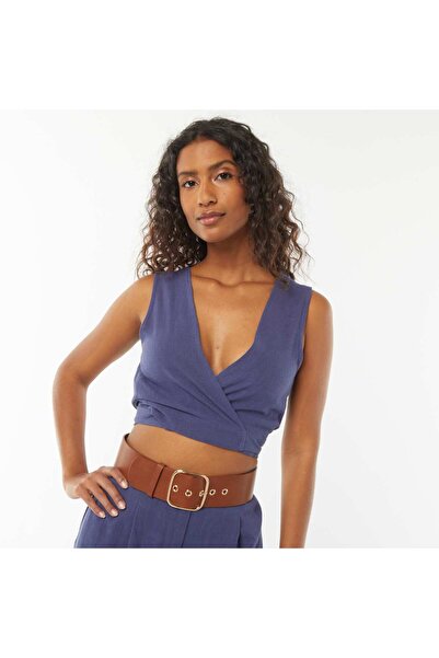KIABI Sleeveless top with tie fastening at the back BLUE