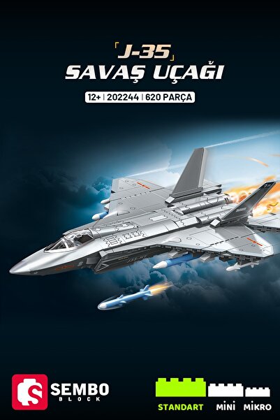 Sembo Block J-35 Fighter Jet Building Block Set – 620 Pieces
