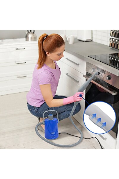 LEBENLANG Aparat de curățat cu abur 10-1 cu abur portabil, 1000W, 3,5 bar, 10 accesorii