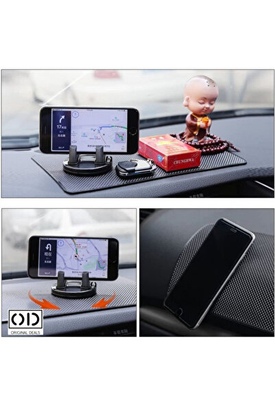 ORIGINAL DEALS Sticky Rubber Pad Anti-Slip for Car Dashboard, Holds Phone, Ke...