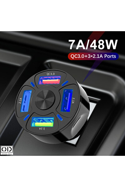ORIGINAL DEALS Încărcător auto inteligent cu 4 porturi USB, încărcare rapidă ...