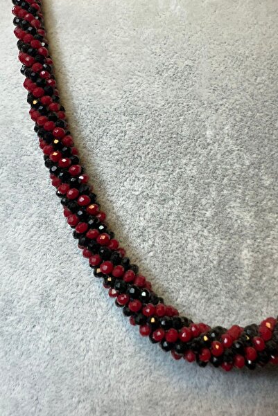 Uretti - Özlem 9422 3959 Handmade Wrap Model Crystal Bead Necklace