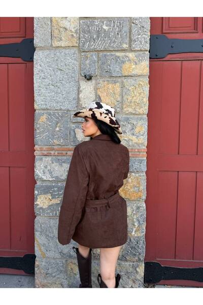 Friday Mood Γυναικείο σουέτ μπουφάν με λεπτομέρεια με κορδόνια