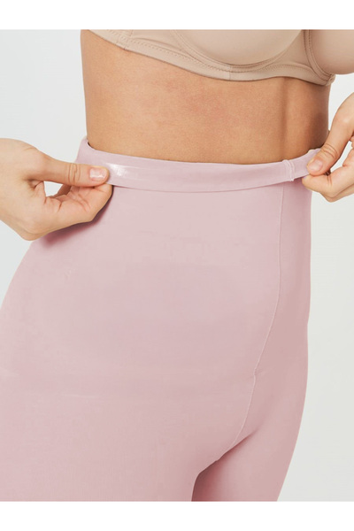 MİSTİRİK Porfy Model Laser Cut 5 Zone Fitted Extra Tight Corset Light Pink Color096