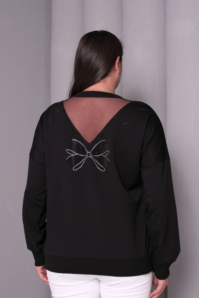 aytemas Tulle Ribbon Stone Printed Blouse