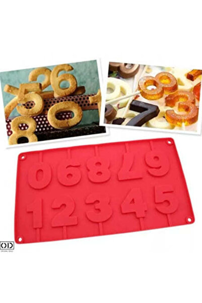 ORIGINAL DEALS Formă pentru 10 acadele pentru tort cu ciocolată, zahăr sau jeleu, numere, 28 x 16,5 cm