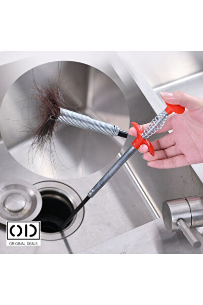 ORIGINAL DEALS Șarpe pentru desfundarea chiuvetelor, căzilor, cabinelor de duș, toaletelor și țevilor de scurgere, țeavă mecanică din oțel premium