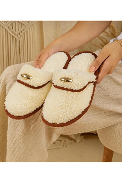 Lion Women's House Slippers 3-Piece Set Plush Washable Wool Inside Fur Slippers Guest Dowry Bundle Bridal Slippers