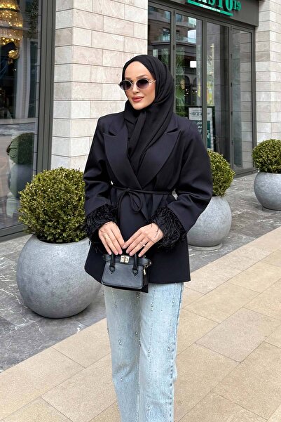 Melike Tatar Μπουφάν με φτερωτή επένδυση 32-3302