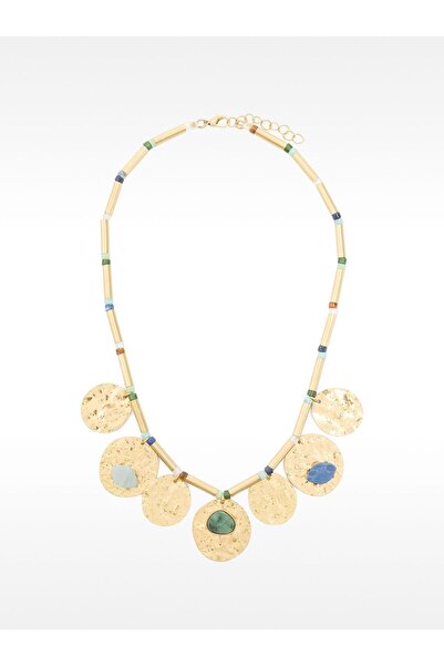 PARFOIS Madalyalı ve Taşlı Kısa Kolye