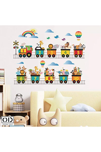 ORIGINAL DEALS Autocolant educativ pentru camera copiilor, adeziv, model de t...