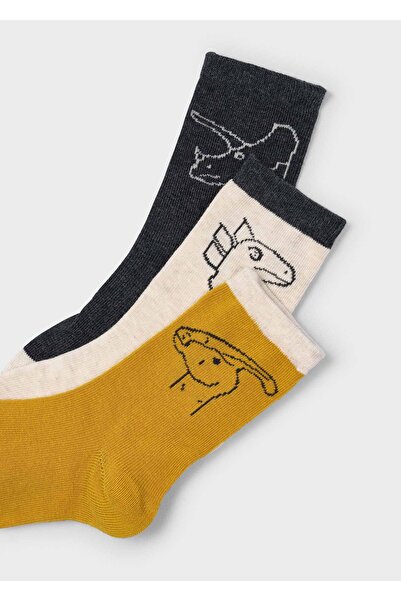 MAYORAL Boy's 3-Piece Socks Set Mustard 10050