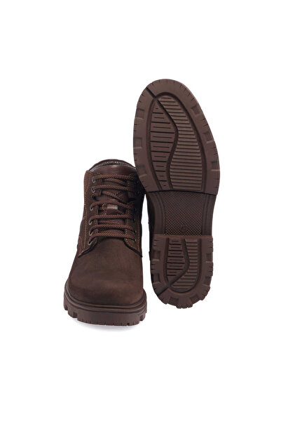 Tergan Kahve Hakiki Nubuk Deri Erkek Casual Bot - E24K1BT57086-A39