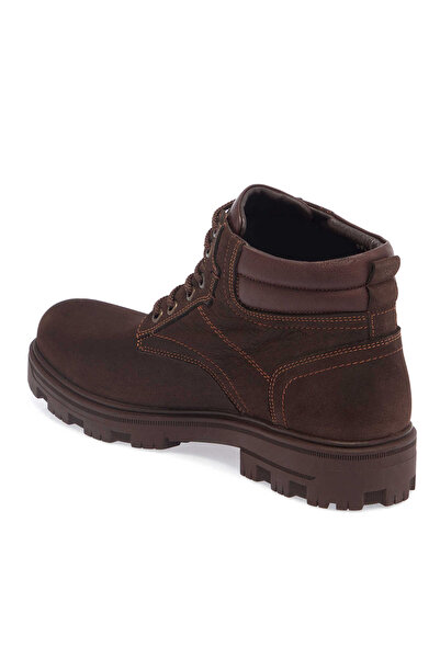 Tergan Kahve Hakiki Nubuk Deri Erkek Casual Bot - E24K1BT57086-A39