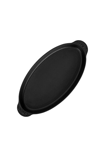 Lava Cast Iron Fish Plate Cast Iron Unibody with Handles 15X29Cm.-Burgundy