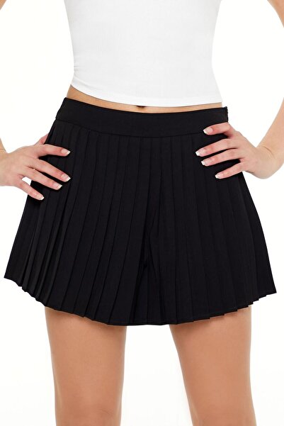 Forever 21 Pileli Yüksek Bel Şort Etek