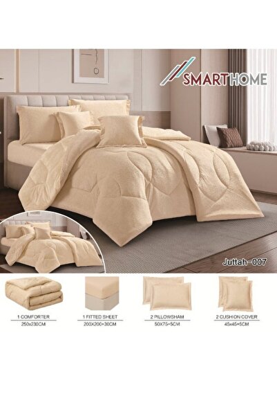smart home Double-sided bedspread (velvet & fur side),Filled bedspread, Premium 6-piece duvet set, 250x230cm