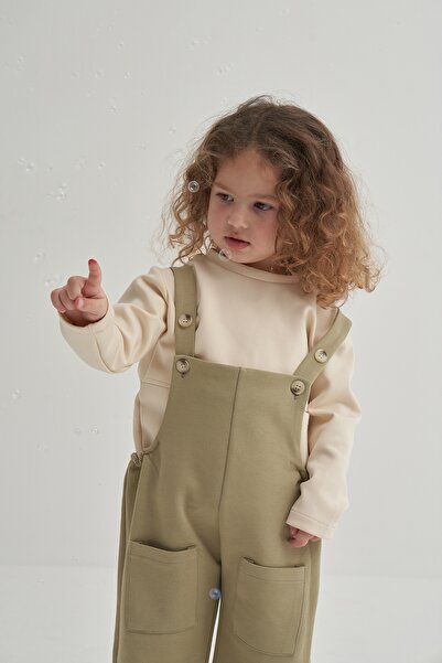 EBU Prive Unisex Children's Interlock Salopet Green