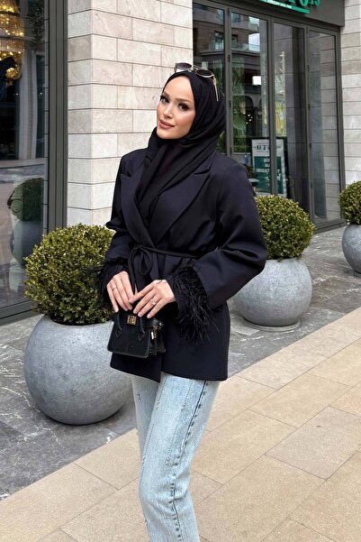 Melike Tatar Μπουφάν με φτερωτή επένδυση 32-3302