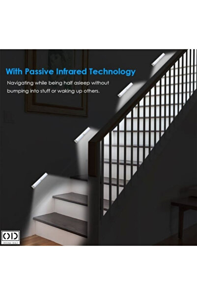 ORIGINAL DEALS Lampă LED wireless cu senzor de mișcare, portabilă, baterie litiu-ion