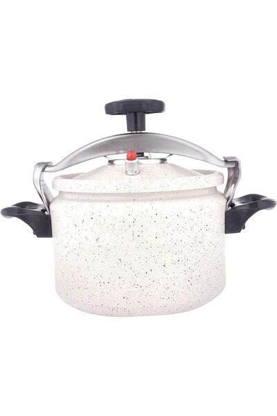 Primo Plus Aluminium Granite Pressure Cooker Pearl White 11Liters