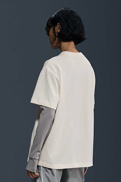 Nike Спортивний одяг Air Loose Fit T-shirt Жіночий вільний крій Бавовняна футболка Крем