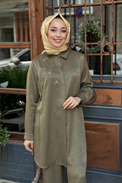 FUAT GÜRSEN Boncuk İşlemeli Pantolonlu Takım 25K-4321