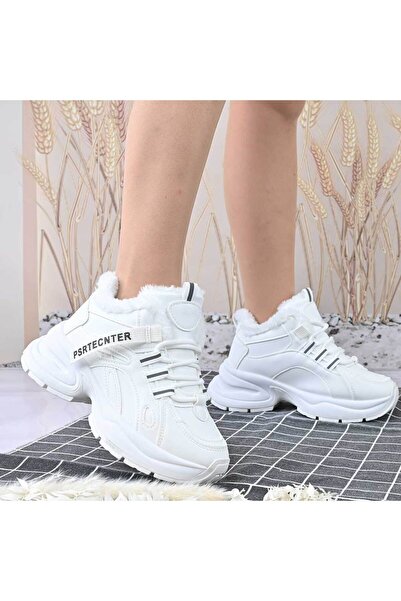 Tmall Pantofi sport pentru femei, cu interior moale, D1452, albi