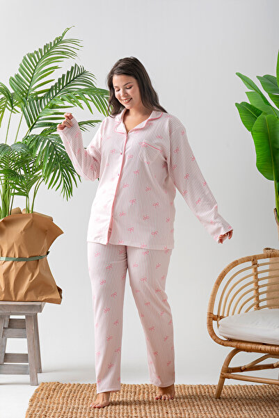 nisaNCa Long Sleeve Shirt Collar Women Pinterest Pajama Set - Seasonal Women's Pajamas- Plus Size