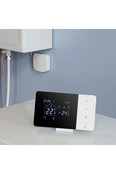 BIRAI Termostat inteligent BIRAI® EcoTherm – Control ambiental programabil WiFi, asistent vocal, negru