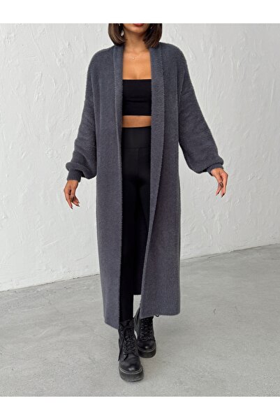 BEJNA Жіночий антрацитовий м'який трикотажний кардиган