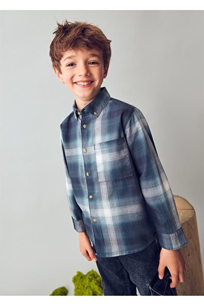 MAYORAL Cămașă în carouri pentru băiat, albastru închis 4127