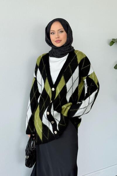 Hazamoda Ζακέτα με σχέδιο Everest Μαύρη