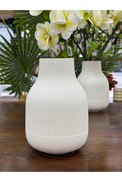 MİEN FIONA SERAMİK VAZO 22 CM TKEBT BEYAZ
