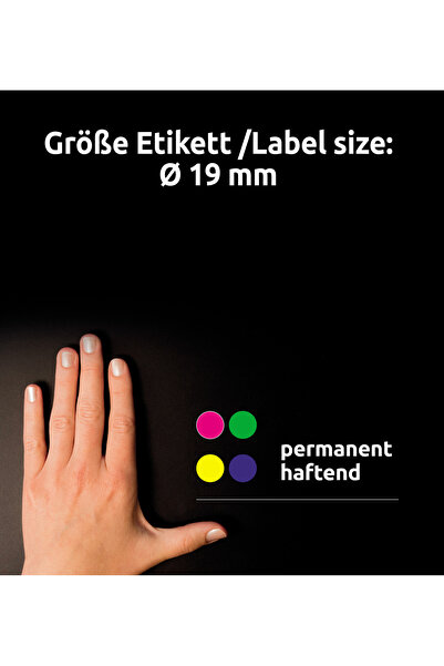 Avery Zweckform Etichete pentru marcat Avery Zweckform, diametru 19 mm, verde, 250 buc/rola
