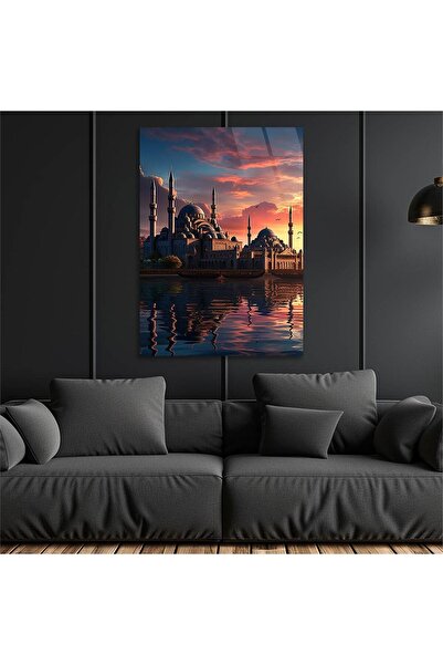 seninürünün Πίνακας σε γυαλί με κάθετη θεϊκή θέματα, εκτύπωση πραγματικού γυα...