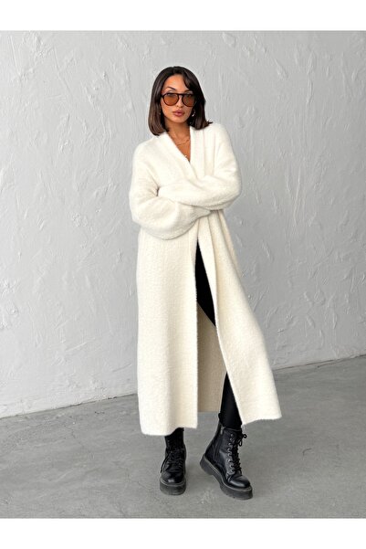 BEJNA Жіночий м'який трикотажний кардиган екрю