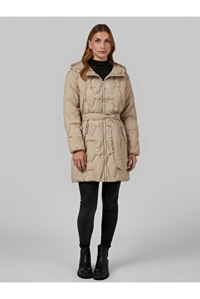 SETTY KOOP Women's Long Quilted Winter Coat with Hood – Warm Puffer Jacket with Adjustable Waist geacă damă