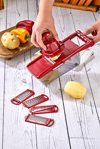 Cooker 5-Blade Luxury Stainless Steel Grater with Bowl