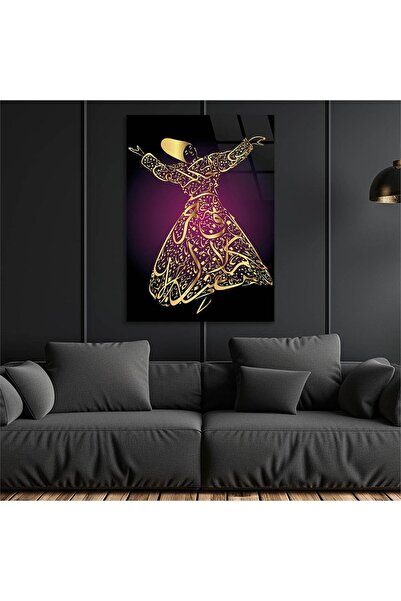 seninürünün Imprimare pe sticlă reală MEVLEVI PICTURĂ VISUALĂ PE STICLA Singl...