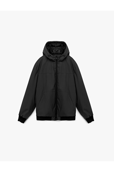 Koton Αδιάβροχο με κουκούλα με μακρύ μανίκι με φερμουάρ