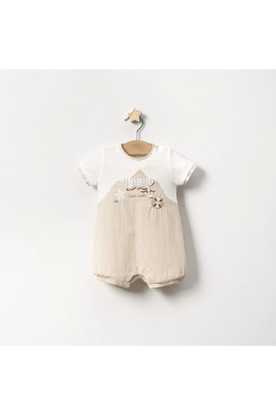 LAMATO BABY YAZLIK YELKEN NAKIŞLI İPLİ BEBE ERKEK TULUM