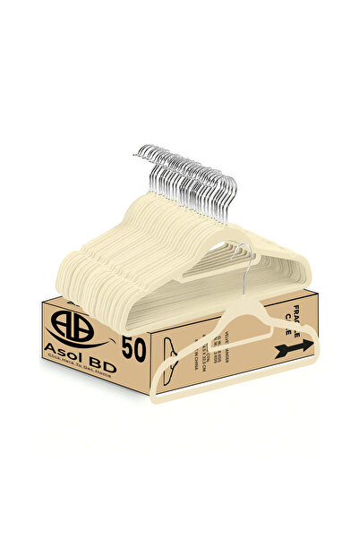 AsolBD خطافات دوارة 360 درجة من المخمل الفاخر شديد التحمل، قوية وغير قابلة للانزلاق، علاقات ملابس متينة، 100 قطعة